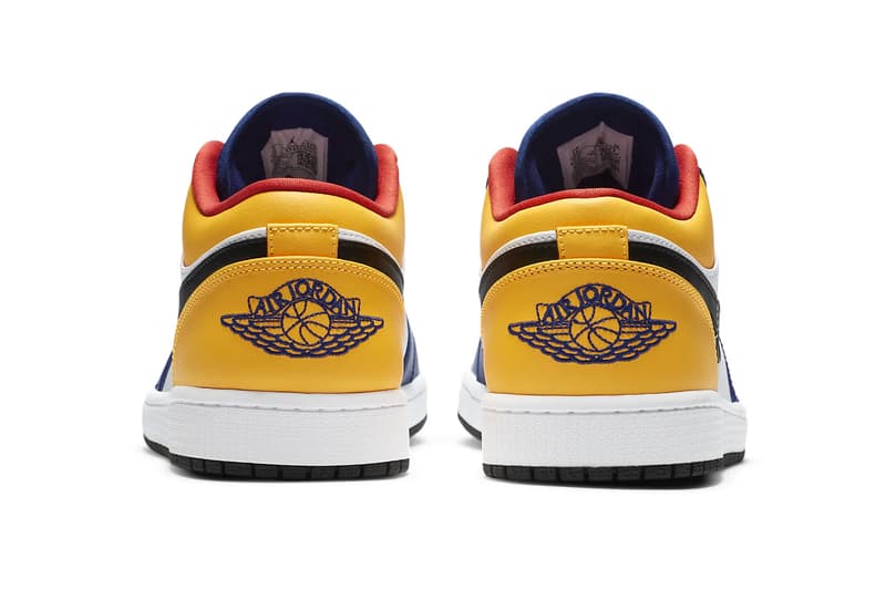 nike air jordan 1 mid low deep royal blue track red laser orange yellow sneakers release info