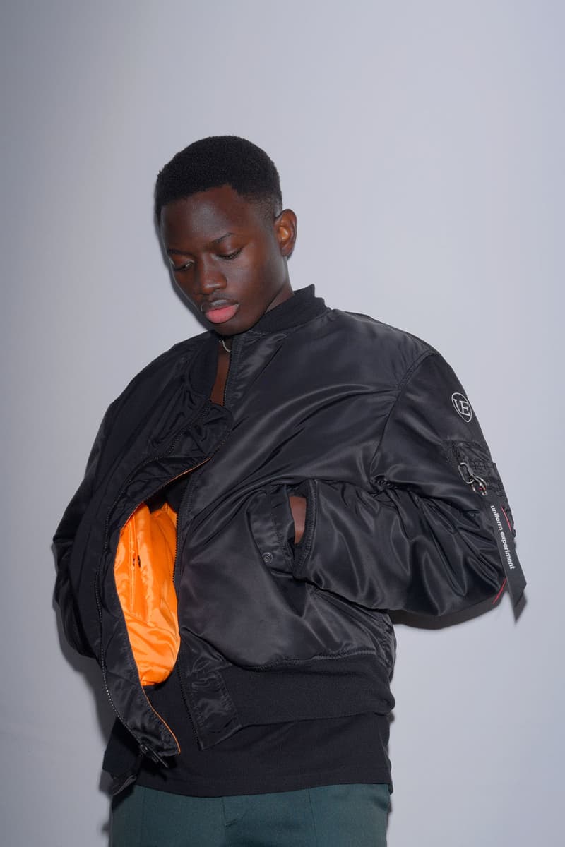 ユニフォームエクスペリメントよりロロ・ピアーナのファブリックを使用したスペシャルアイテムが登場 uniform experiment x Loro Piana 2022 new year items Alpha Industries MA-1