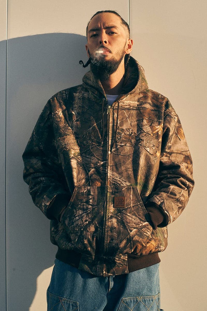 ブラックアイパッチの2024年冬コレクションより第4弾ドロップが発売 BlackEyePatch Goes Green for Latest Winter Drop release info lookbook collection fall/winter 2024 hoodie zip up jacket track graphic green camo