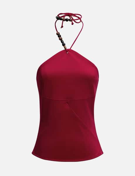 PRIX Workshop Beads Halter Neck Top